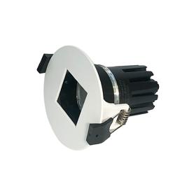 DM202747  Blate 15 Powered by Philips 15W 1350lm 3000K 24° Engine, 350mA, White,Recessed Round plate with Square Pinhole Spotlight,IP20.